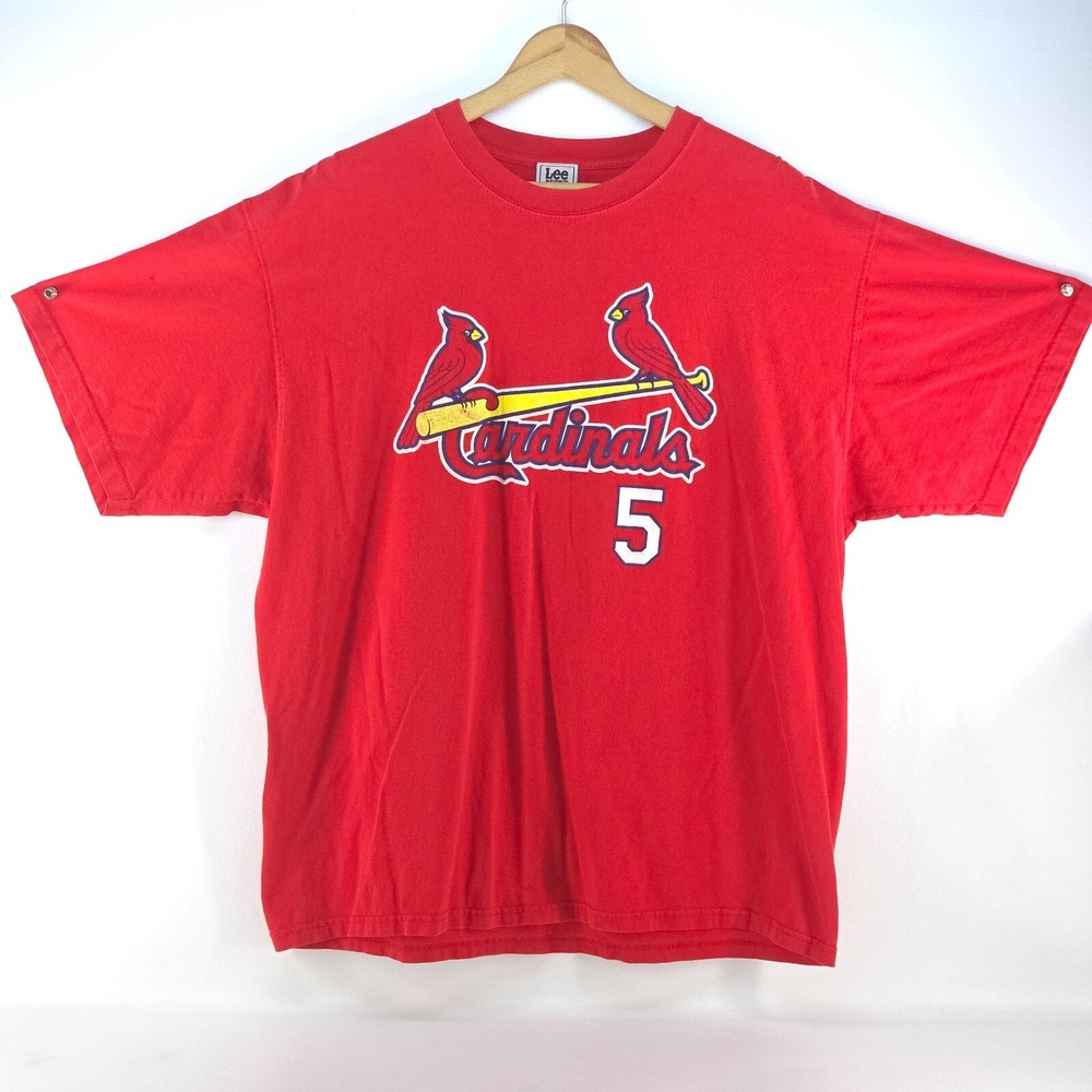 VTG Lee Sport Cardinals T Shirt Mens 2XL XXL Albert Pujols Activewear Athleisure